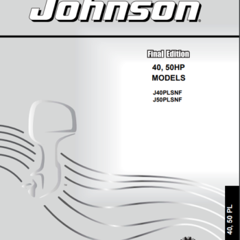 2002 Johnson Evinrude 40HP 50HP Parts Catalog Manual