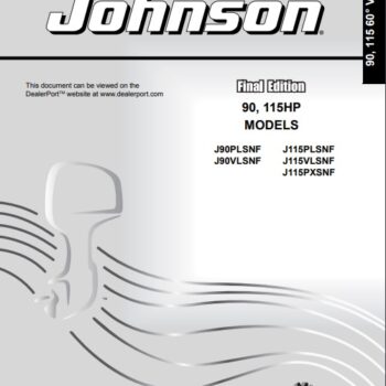 2002 Johnson Evinrude 90HP 115HP Parts Catalog Manual