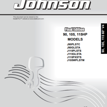 2003 Johnson Evinrude 90, 105, 115HP Parts Catalog Manual