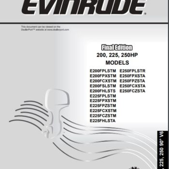 2003 Johnson Evinrude 200, 225, 250HP Parts Catalog Manual